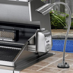 Focus Industries BQ-08-FD-36-SS 12V Stainless Steel Bullet BBQ Flex Light Deck Series with 12" Rod and 24" Flex Arm Finish