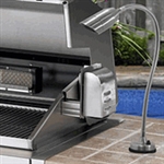 Focus Industries BQ-08-FD-MR16-120V-36-STU 120V Cast Aluminum Bullet BBQ Flex Light Deck Series with 12" Rod and 24" Flex Arm, Stucco Finish