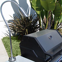 Focus Industries BQ-09-FD-BRT 12V Aluminum Mini Bullet BBQ Flex Light Deck Series with 24" Flex Arm, Bronze Texture Finish