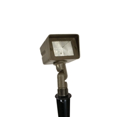 Focus Industries DL-15-SMHBP-BRS 12V 20W T4 Halogen Small Directional Floodlight, Unfinished Brass