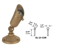 Focus Industries DL-23-CSM-BAR 12V 20W MR8 Halogen Bullet Directional Light, Brass Acid Rust Finish