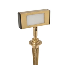 Focus Industries DL-41-HOR-LEDM-BAR 12V 3W LED Horizontal Mini Directional Floodlight, Brass Acid Rust Finish