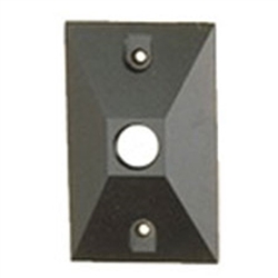 Focus Industries FA-22-BLT Cast Aluminum, Single 1/2" NPS hole, Angle Cut, Rectangular Canopy, Black Texture Powder Coat Finish