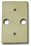 Focus Industries FA-23-BRS Stamped Brass, double 1/2" IP hole rectangular canopy, Unfinished Brass