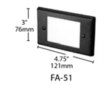 Focus Industries FA-51-BAV Stamped Brass Face Plate for SL-02-AL, White Acrylic lens, Acid Verde Finish