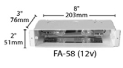 Focus Industries FA-58 Stamped Aluminum Back Box with 2x18w SC (12v) Lamp and Socket