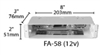 Focus Industries FA-58-T7 Stamped Aluminum Back Box with 2x15w T7 (120v) Lamp and Socket