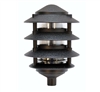 Focus Industries FAL-04-7-STU 120V 7W CFL 4 Tier 6" Pagoda Hat Area Light, Stucco Finish