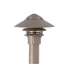 Focus Industries IAL-03-10NL3-BRT E26 Standard Base 3 Tier 10" Pagoda Hat, 3" Post Mount Base Area Light, Bronze Texture Finish