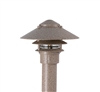 Focus Industries IAL-03-10NL3-RBV E26 Standard Base 3 Tier 10" Pagoda Hat, 3" Post Mount Base Area Light, Rubbed Verde Finish