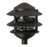 Focus Industries IAL-03-NL-BLT E26 Standard Base 3 Tier 6" Pagoda Hat Area Light, Black Texture Finish