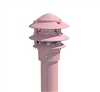 Focus Industries IAL-03-NL3-BRT E26 Standard Base 3 Tier 6" Pagoda Hat, 3" Post Mount Base Area Light, Bronze Texture Finish