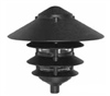 Focus Industries IAL-04-10NL-WBR E26 Standard Base 4 Tier 10" Pagoda Hat Area Light, Weathered Brown Finish