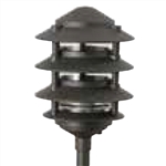 Focus Industries IAL-04-NL-CAM E26 Standard Base 4 Tier 6" Pagoda Hat Area Light, Camel Tone Finish