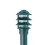 Focus Industries IAL-04-NL3-RST E26 Standard Base 4 Tier 6" Pagoda Hat, 3" Post Mount Base Area Light, Rust Finish