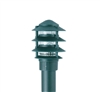 Focus Industries IAL-04-NL3-WBR E26 Standard Base 4 Tier 6" Pagoda Hat, 3" Post Mount Base Area Light, Weathered Brown Finish