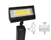 Focus Industries LFL-01-HELEDP12120V-BLT 120V 12W LED 3000K, Floodlight with Hood Extension, Black Texture Finish