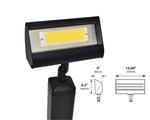 Focus Industries LFL-01-HELEDP12120V-WIR 120V 12W LED 3000K, Floodlight with Hood Extension, Weathered Iron Finish