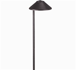 Focus Industries PL-01LEDP-STU 12V 4W LED 300 lumens 5.5" China Hat Path Light, Stucco Finish