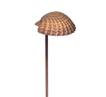 Focus Industries PL-03-DC-BRS 12V 18W S8 Incandescent 5.25" Sea Shell Hat Path Light, Unfinished Brass