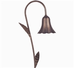 Focus Industries PL-04-LEDP-LVS-WBR 12V 4W LED 300 lumens Tulip Path Light with Stem Leaves, Weathered Brown Finish