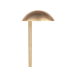 Focus Industries PL-11-FL5-BAV 120V 5W 4100K CFL 8" Mushroom Hat Path Light, Brass Acid Verde Finish