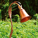 Focus Industries PL-13-CAV-120V 120V Path Light Copper Bell with Leaves, Copper Acid Verde Finish