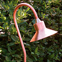 Focus Industries PL-15-COP-CAV 12V Copper Bell Path Light, Copper Acid Verde Finish