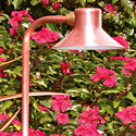 Focus Industries PL-16-COP-CAV 12V Copper Bell Path Light, Copper Acid Verde Finish