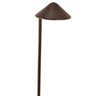 Focus Industries PL-20-BAV 12V 18W S8 Incandescent 5.75" China Hat Path Light, Brass Acid Verde Finish