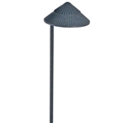 Focus Industries PL-21-ATV 12V 18W S8 Incandescent 5.75" Tiki Hat Path Light, Antique Verde Finish