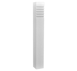 Focus Industries PL-22-DM-WTX 12V 18W S8 Incandescent Square Bollard Deck Mount, White Texture Finish