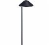 Focus Industries PL01L12BLT 12V 3W Omni LED 5.5" Cast Aluminum China Hat Path Light, Black Texture Finish