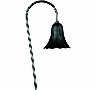 Focus Industries PL04L12WTX 12V 3W Omni LED 4.5" Cast Aluminum Tulip Hat Path Light, White Texture Finish