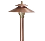 Focus Industries RXA-01-2T-COP 12V 20W T4 Halogen 6" China Hat Two Tier with Adjustable Hub Area Light, Unfinished Copper