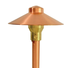 Focus Industries RXA-01-COP 12V 20W T4 Halogen 6" China Hat with Adjustable Hub Area Light, Unfinished Copper