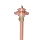 Focus Industries RXA-02-F-TRC 12V 20W T4 Halogen 3.5" China Hat Finial with Adjustable Hub Area Light, Terra Cotta Finish