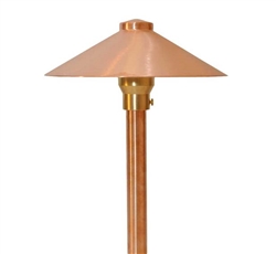 Focus Industries RXA-03-F-CAM 12V 20W T3 Halogen 9" China Hat Finial with Adjustable Hub Area Light, Camel Tone Finish