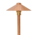 Focus Industries RXA-03-F-WBR 12V 20W T3 Halogen 9" China Hat Finial with Adjustable Hub Area Light, Weathered Brown Finish