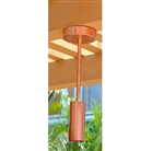 Focus Industries RXS-07-CAR 12V 20W MR16 Halogen, Tube Shield Pendant Light, Copper Acid Rust Finish