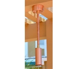 Focus Industries RXS-09-CAV 12V 20W MR8 Halogen, Tube Shield Pendant Light, Copper Acid Verde Finish