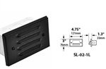 Focus Industries SL-02-1L-BAR 12V 18W S8 Incandescent 1 Louver Lensed Step Light, Brass Acid Rust Finish