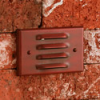 Focus Industries SL-02-RST 12V Stamped Aluminum 4 Louver Step Light, Rust Finish