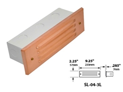 Focus Industries SL-04-3L-BAR 12V 18W S8 Incandescent 3 Louver Step Light, Brass Acid Rust Finish