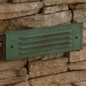 Focus Industries SL-04-ATV-120V 120V Stamped Aluminum 4 Louver Brick Light, Antique Verde Finish