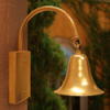 Focus Industries SL-05-WM-BRS-BAR 12V 4.5" Spun Brass Wall Mount Bell Light, Brass Acid Rust Finish