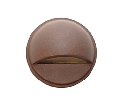 Focus Industries SL-07-SP-L4-BRT 2W Omni Mini LED Bi-Pin, Aluminum Surface Dome Step Light, PVC Post, Bronze Texture Finish