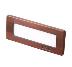 Focus Industries SL-08-AL-LEDP-BRS 12V 8W LED Flat Panel Lensed Step Light, Unfinished Brass