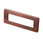 Focus Industries SL-08-AL-LEDPCL-RBV 12V 8W LED Flat Panel Step Light with Clear Lens, Rubbed Verde Finish
