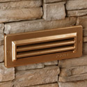 Focus Industries SL-08-BRS 12V Louvered Brick Light, Brass Finish